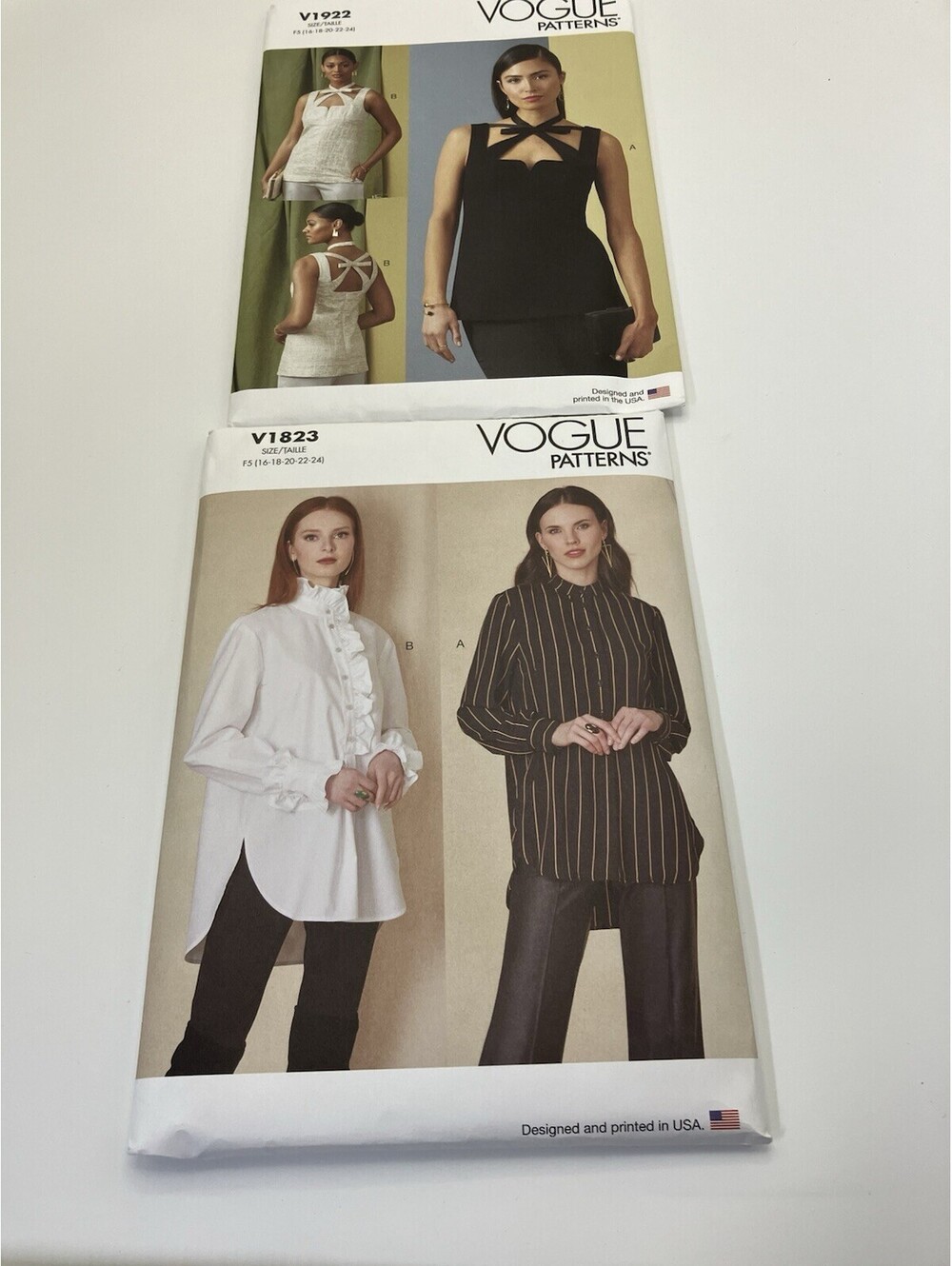 Vogue Sewing Patterns Lot Of 2 Women’s V1823 & V1922